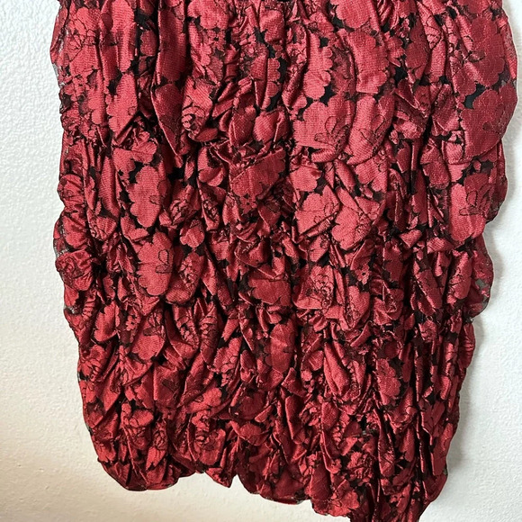 Black And Red Spaghetti Strap Formal Cocktail Small Dress Vintage - Picture 11 of 11